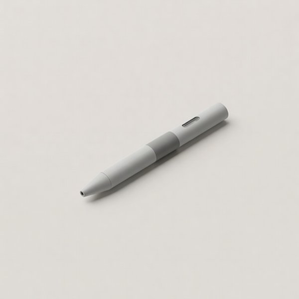 Soft-lit 3D render of a non-contact voltage tester pen on a plain pale background